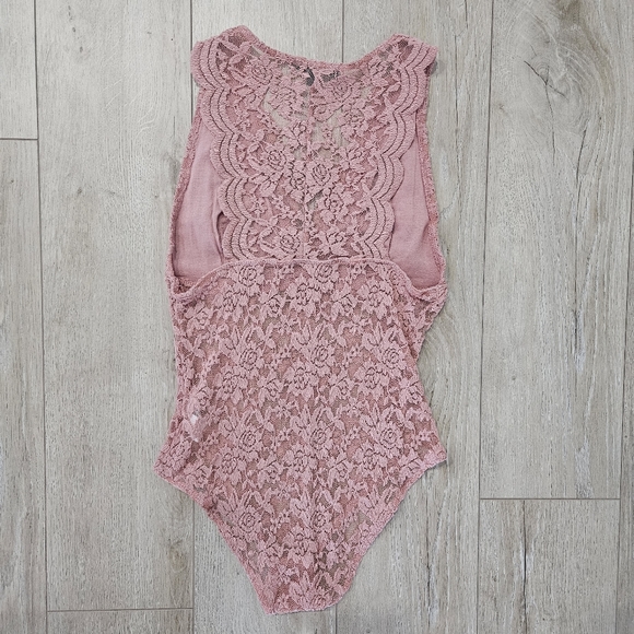 NWOT Ambiance Bodysuit, Size S, Dusty Pink - Picture 3 of 11